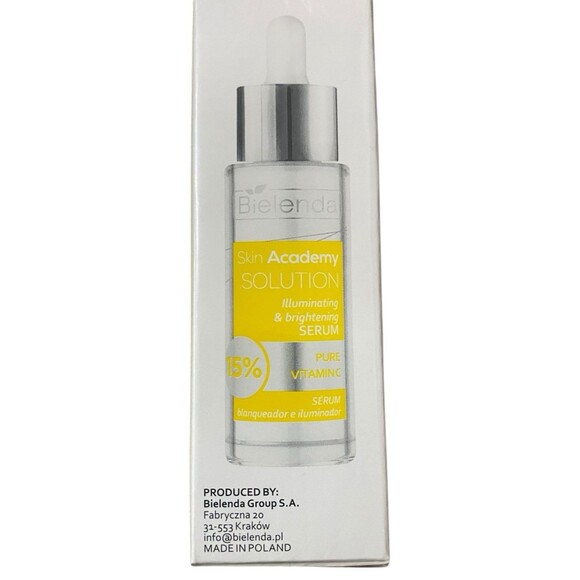 Bielenda Skin Academy 15% Pure Vitamin C Brightening Serum 1 oz (30 ml) - Picture 2 of 5